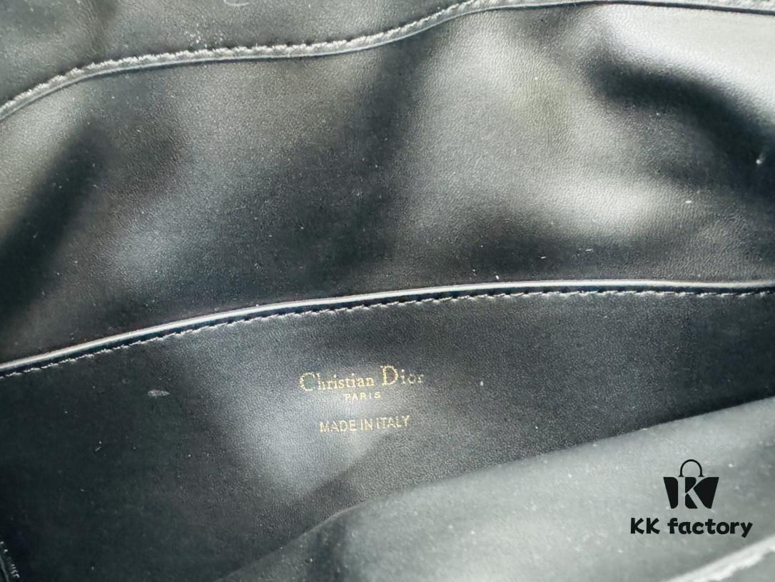 Dior Nolita Medium Bag in Black Lambskin with Cannage Quilting