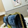 30 Montaigne East-West Chain Bag in Blue Denim Dior Oblique Jacquard