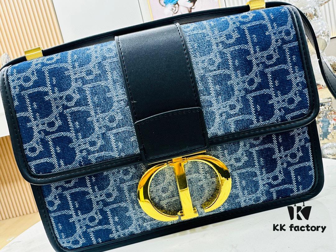 Dior 30 Montaigne Inspired Bag - Denim Blue