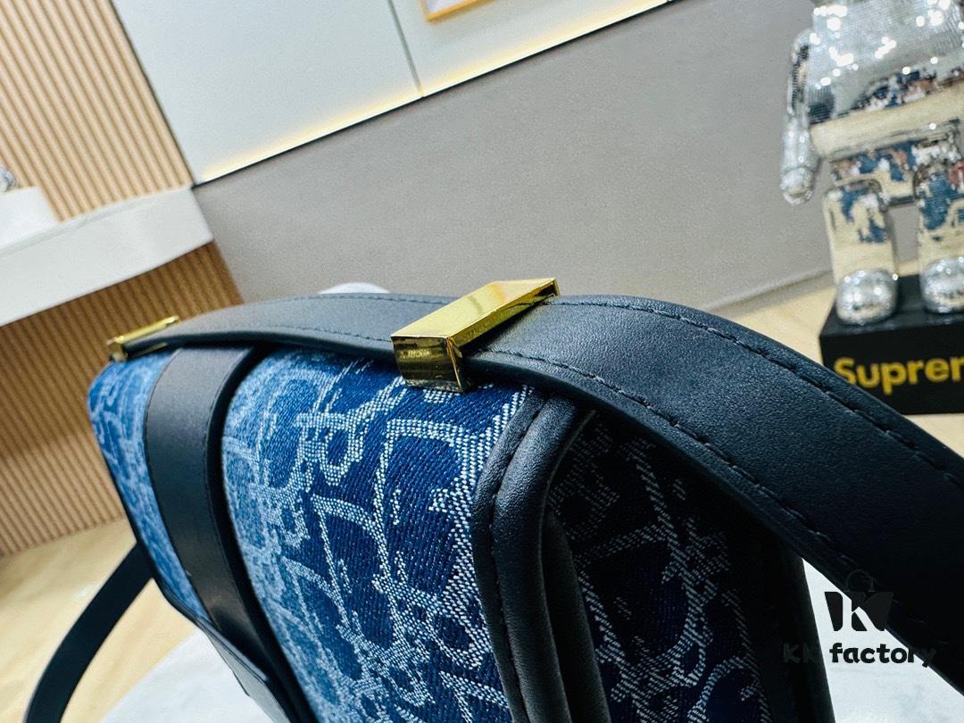 Dior 30 Montaigne Inspired Bag - Denim Blue