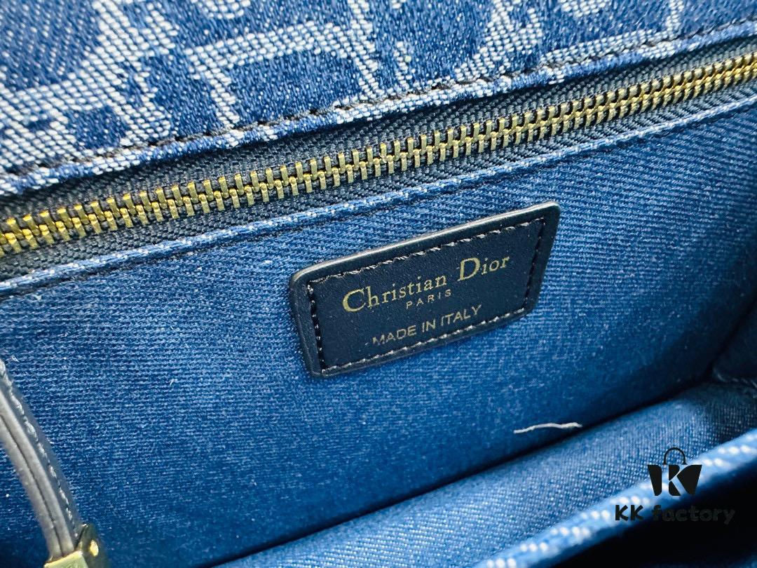 Dior 30 Montaigne Inspired Bag - Denim Blue