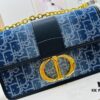 Dior 30 Montaigne Inspired Bag - Denim Blue
