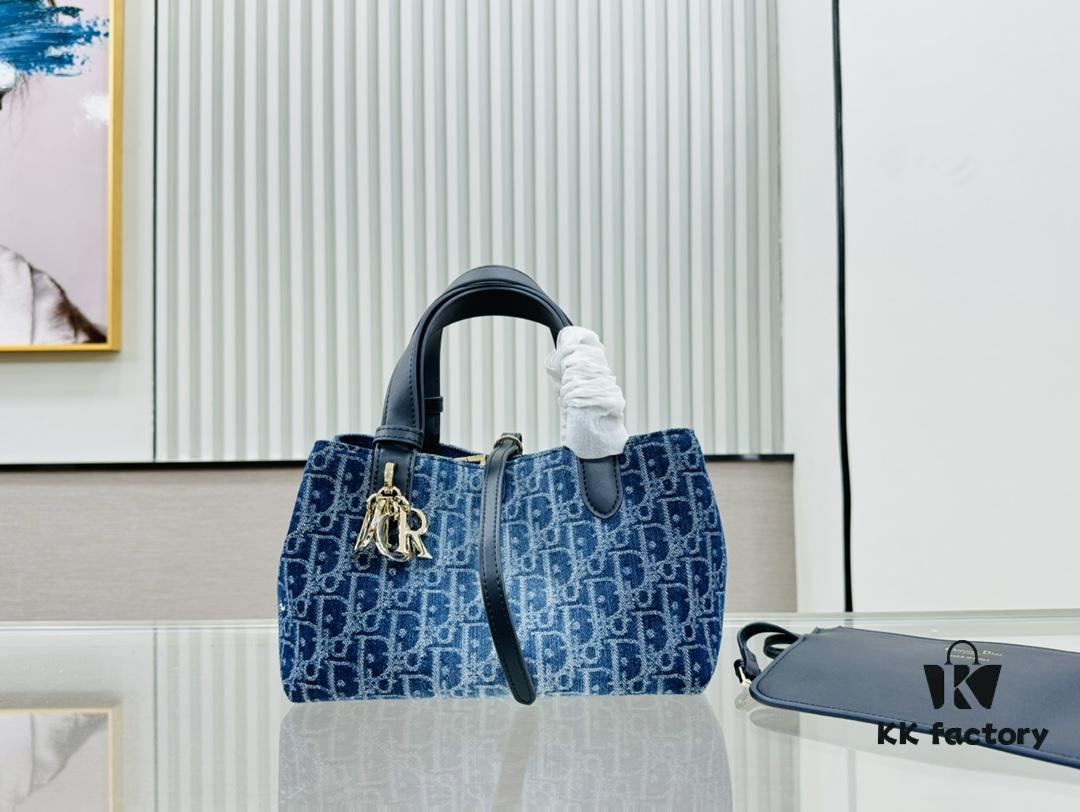 Mini Denim Dior Tote Bag, Hot Seller with CD Buckle, Convertible Design, Adjustable Handle, Multiple Sizes Available