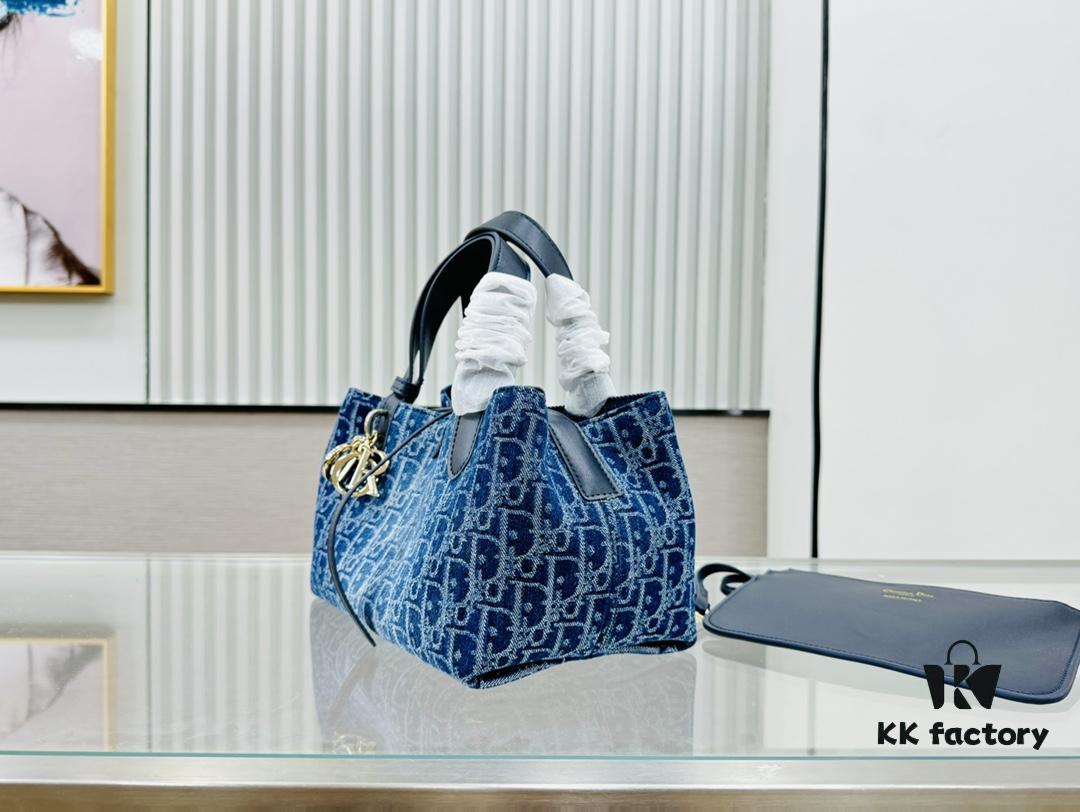 Mini Denim Dior Tote Bag, Hot Seller with CD Buckle, Convertible Design, Adjustable Handle, Multiple Sizes Available