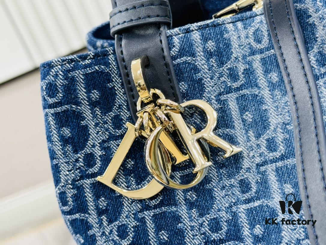 Mini Denim Dior Tote Bag, Hot Seller with CD Buckle, Convertible Design, Adjustable Handle, Multiple Sizes Available