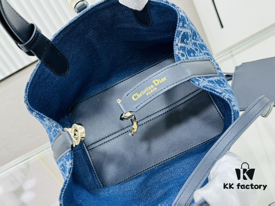 Mini Denim Dior Tote Bag, Hot Seller with CD Buckle, Convertible Design, Adjustable Handle, Multiple Sizes Available
