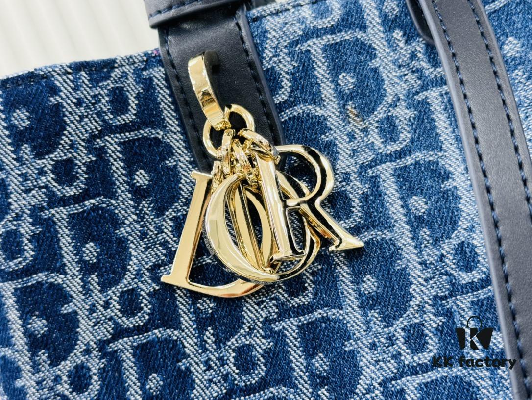 DIOR Toiletry Handbag, Medium Size, Denim Style