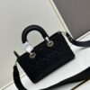 Dior Lady D-Lite Small Crossbody Bag in Black Quilted Calfskin with Cannage Stitching