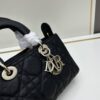 Dior Lady D-Lite Small Crossbody Bag in Black Quilted Calfskin with Cannage Stitching