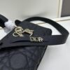 Dior Lady D-Lite Small Crossbody Bag in Black Quilted Calfskin with Cannage Stitching
