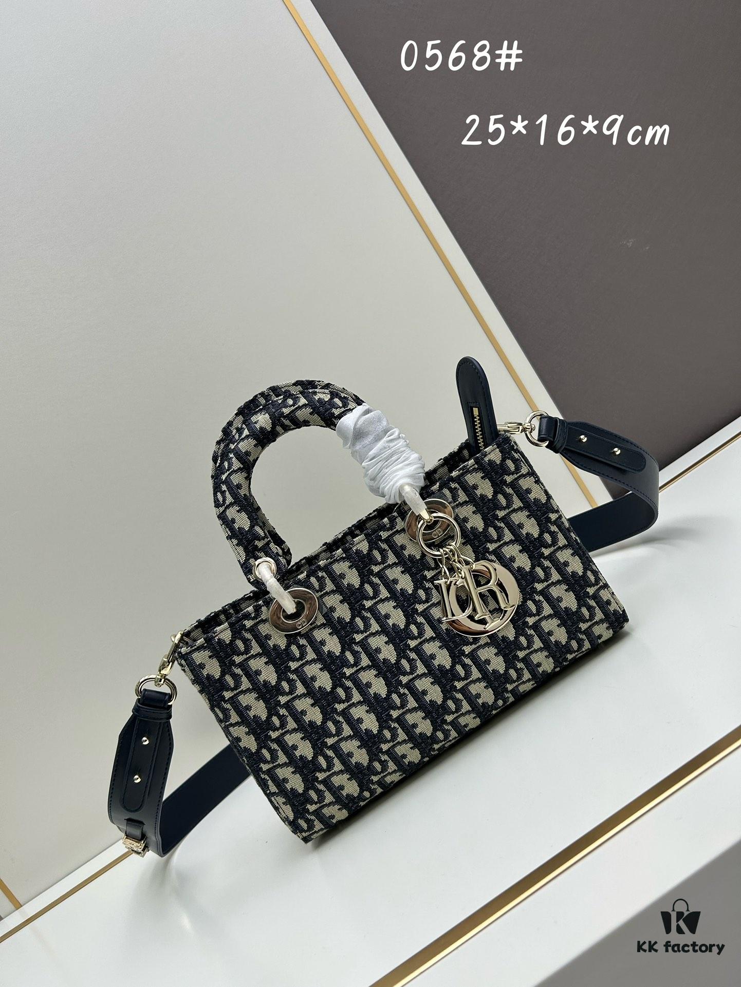 Dior Lady D-Lite My ABCDior Small Crossbody Bag in Black Quilted Calfskin