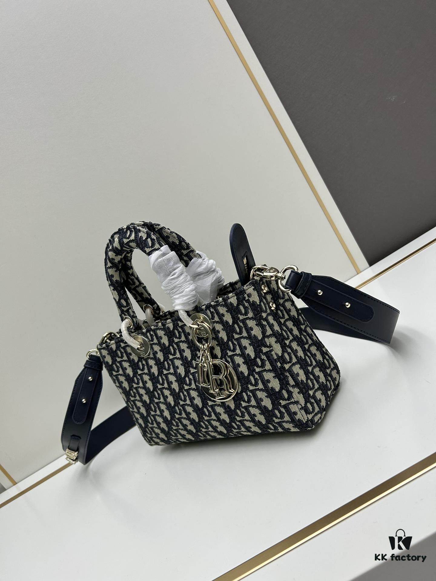 Dior Lady D-Lite My ABCDior Small Crossbody Bag in Black Quilted Calfskin