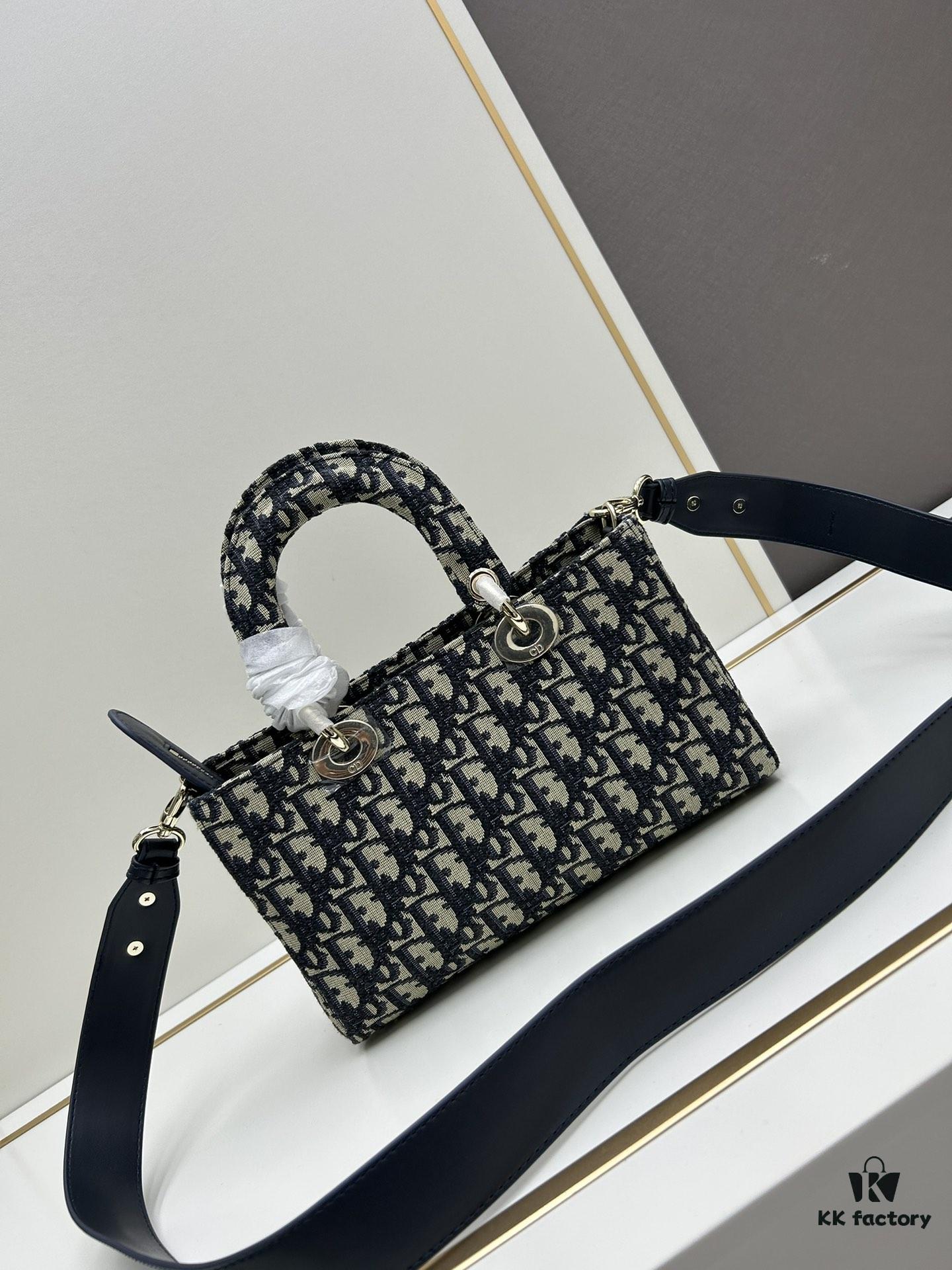 Dior Lady D-Lite My ABCDior Small Crossbody Bag in Black Quilted Calfskin