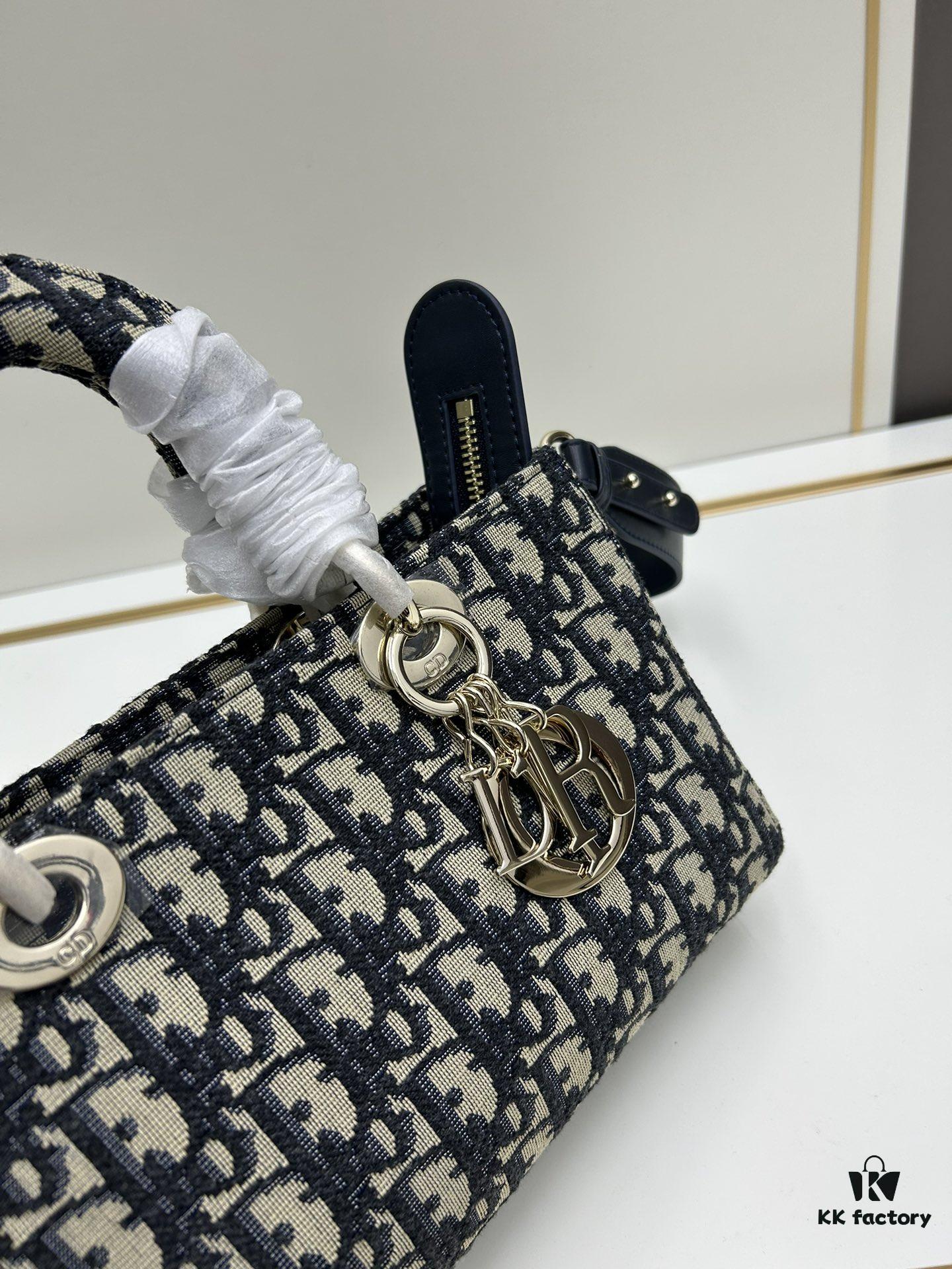 Dior Lady D-Lite My ABCDior Small Crossbody Bag in Black Quilted Calfskin