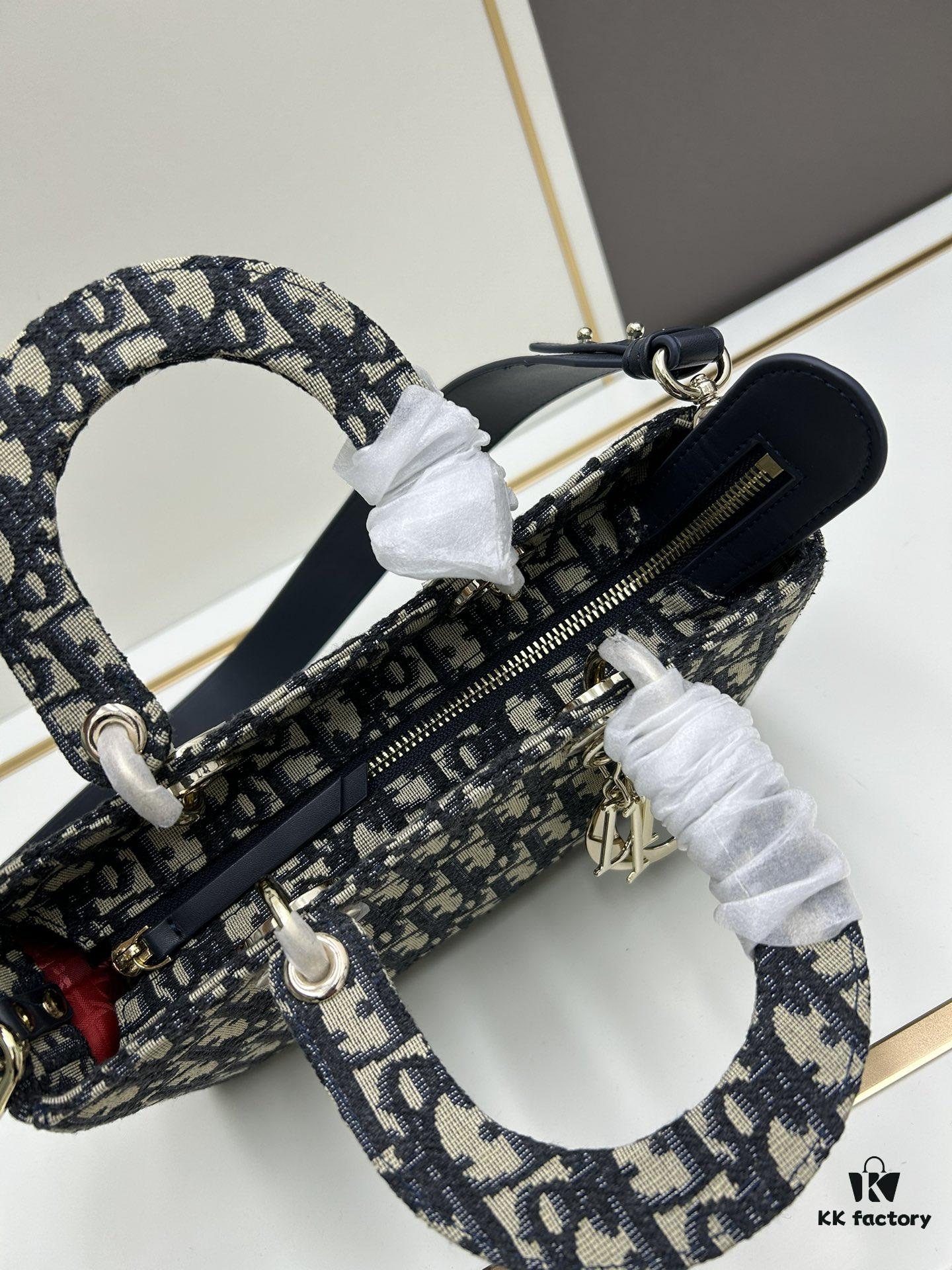 Dior Lady D-Lite My ABCDior Small Crossbody Bag in Black Quilted Calfskin