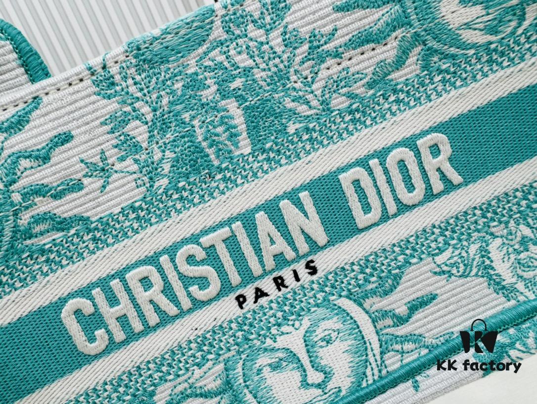 Dior Book Tote 24 Spring/Summer New Arrival Mini Green Sun Head with Shoulder Strap