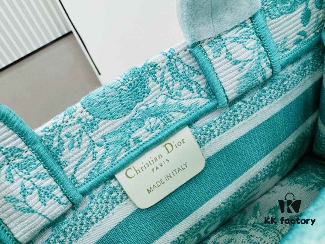 Dior Book Tote 24 Spring/Summer New Arrival Mini Green Sun Head with Shoulder Strap