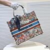 Large Size 🔥 Embroidered Edge Dior New Arrival Boutique Shopping Bag! Limited Edition Celebrity Style!