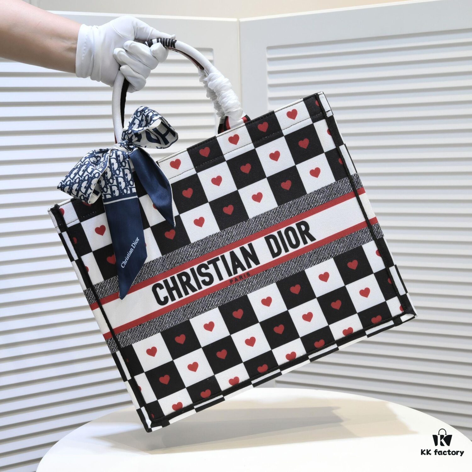 Large Size 🔥 Embroidered Edge Dior Shopping Tote Bag! Counter Version! Limited Edition, Celebrity Style, Imported Fabric, High-End Quality, Fits Counter Inspection, Extra Large Capacity, Perfect for Outings