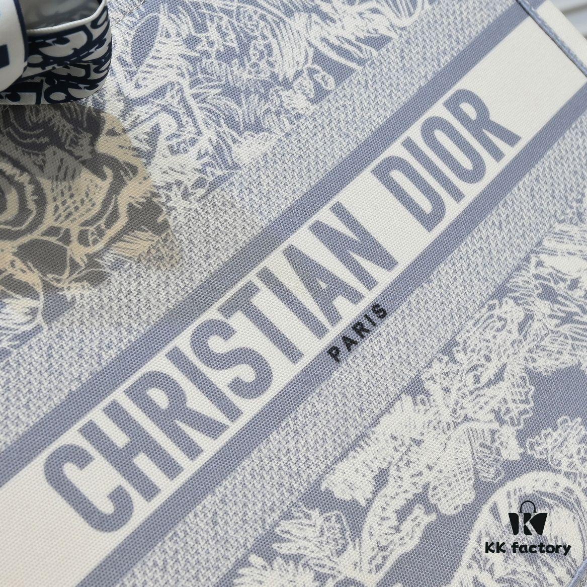 Dior Small Shopping Bag with Silk Scarf, Edged Design, Limited Edition, Celebrity Style, Imported Fabric, High-End Quality