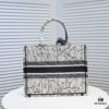 Dior Small Shopping Bag with Silk Scarf, Hemmed, New Arrival from Dior Counter! Limited Edition, Same as Celebrity Style!