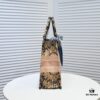 Dior Small Shopping Bag with Silk Scarf, Hemmed, New Arrival at Dior Counter, Limited Edition Worn by Celebrities, Stylish and Premium Quality, Imported Fabric