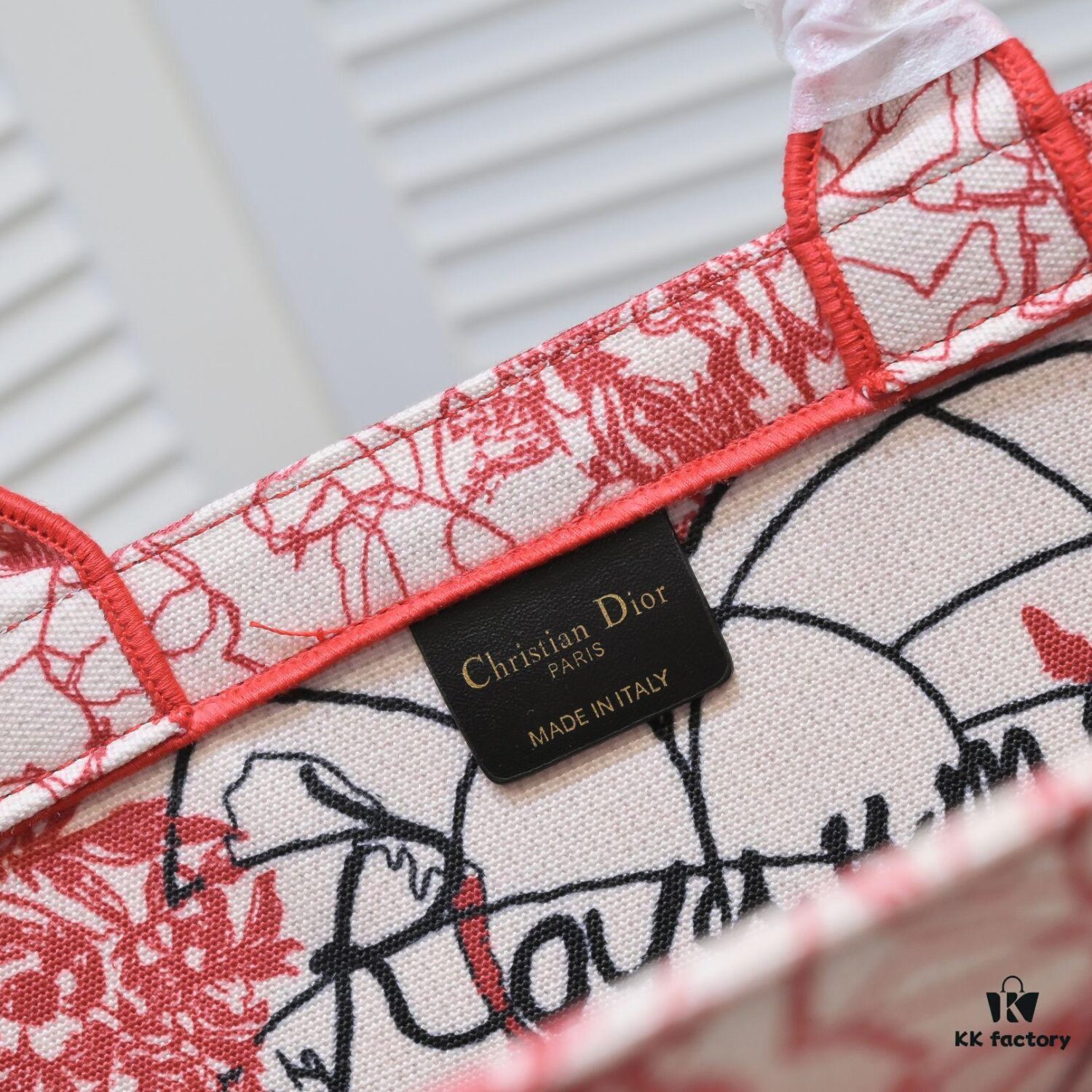 Dior Small Shopping Bag with Silk Scarf, Hemmed, New Arrival from Dior Counter, Limited Edition, Celebrity Style