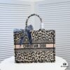 Dior Small Shopping Bag with Silk Scarf, Bound Edges, New Arrival from Dior Counter, Limited Edition, Celebrity Style