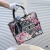 Dior Small Shopping Bag with Silk Scarf, Bound Edges, New Arrival from Dior Counter, Limited Edition, Celebrity Style