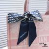 Dior Small Shopping Bag with Silk Scarf, Hemmed, New Arrival at Dior Counter, Limited Edition Worn by Celebrities, Stylish and Elegant, Imported Fabric, High-End Quality