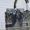 Dior Small Shopping Bag with Silk Scarf, Bound Edges, New Arrival from Dior Counter, Limited Edition, Celebrity Style