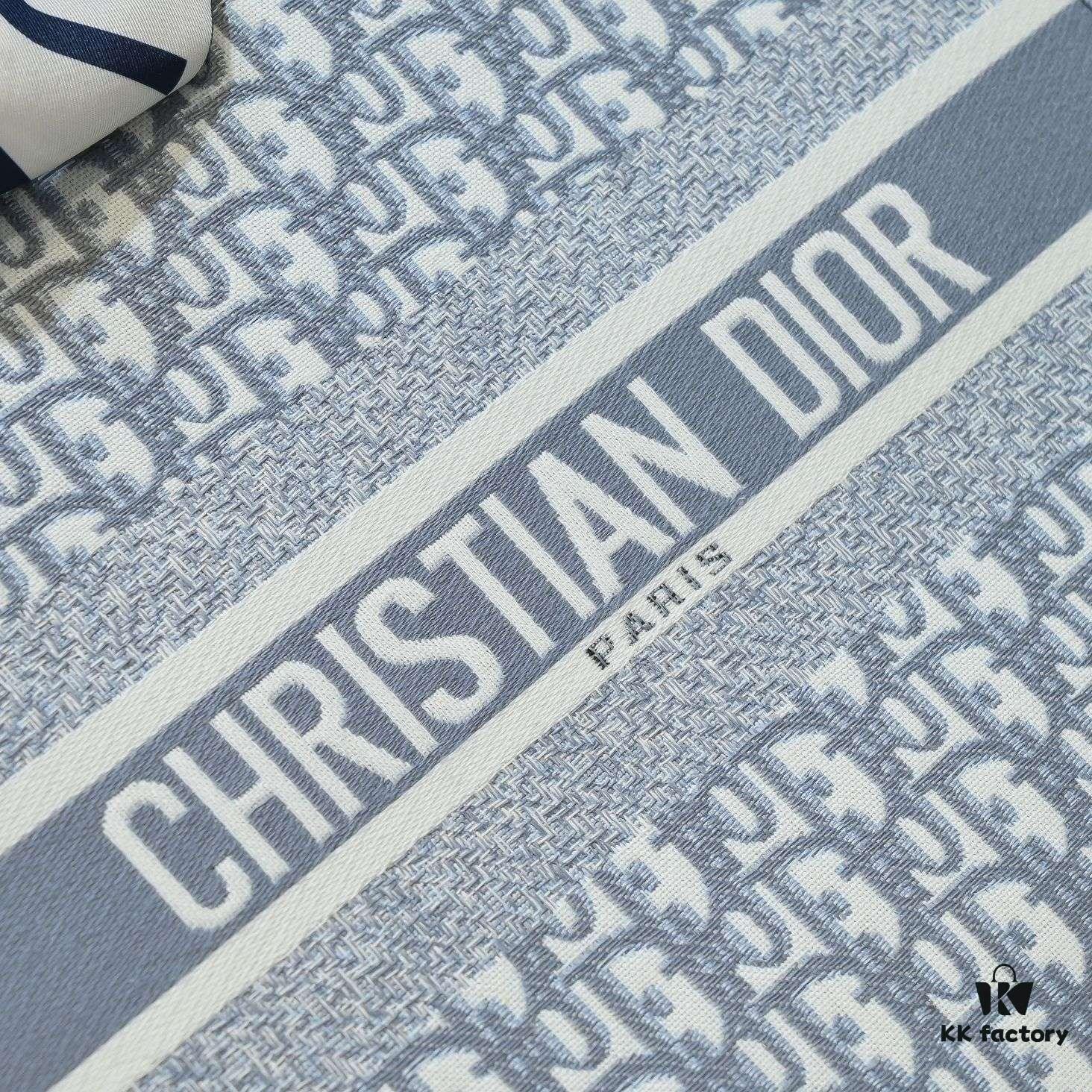 Dior Small Shopping Bag with Silk Scarf, Bound Edges, New Arrival from Dior Counter, Limited Edition, Celebrity Style