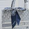 Dior Small Shopping Bag with Silk Scarf, Bound Edges, New Arrival from Dior Counter, Limited Edition, Celebrity Style
