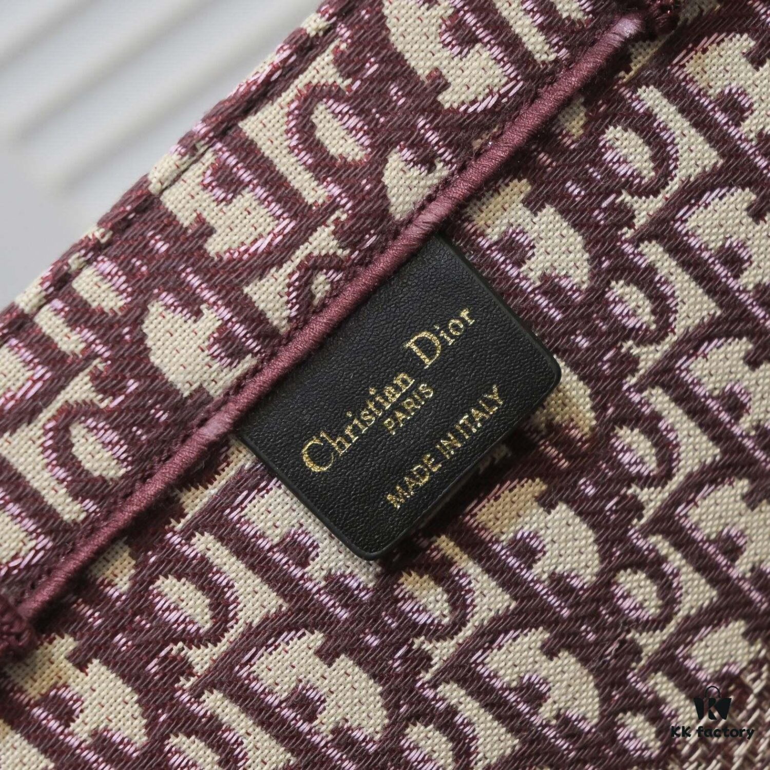 Large Size Dior Embroidered Shopping Tote Bag with Silk Scarf, Limited Edition, Celebrity Style