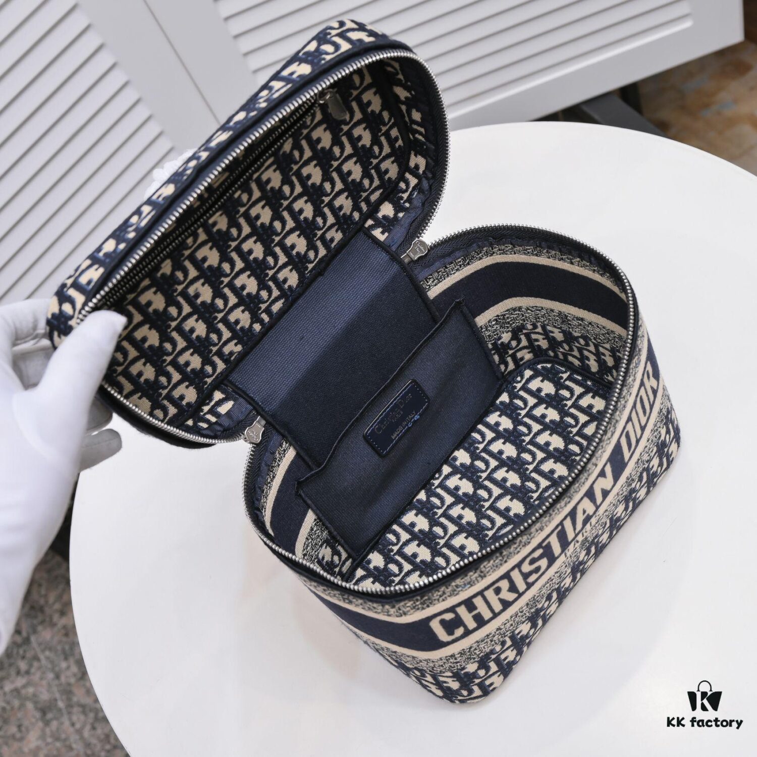 Large DIOR Monogram Embroidery 2020 Hottest Makeup Bag - Extra Large Capacity for All Essentials, Perfect for Travel - 25 x 19.5 x 14 cm