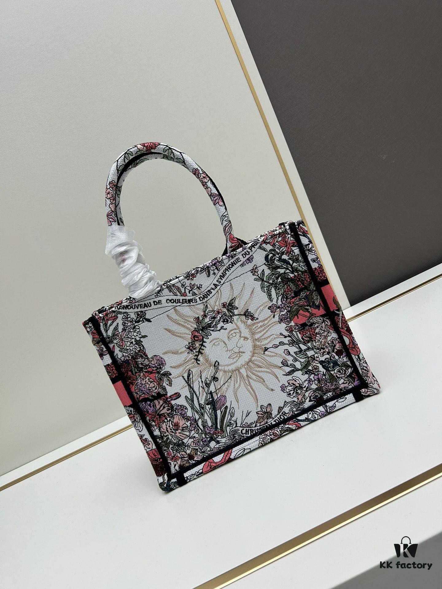 Book Tote Bag with Embroidered Small Size 26.5cm