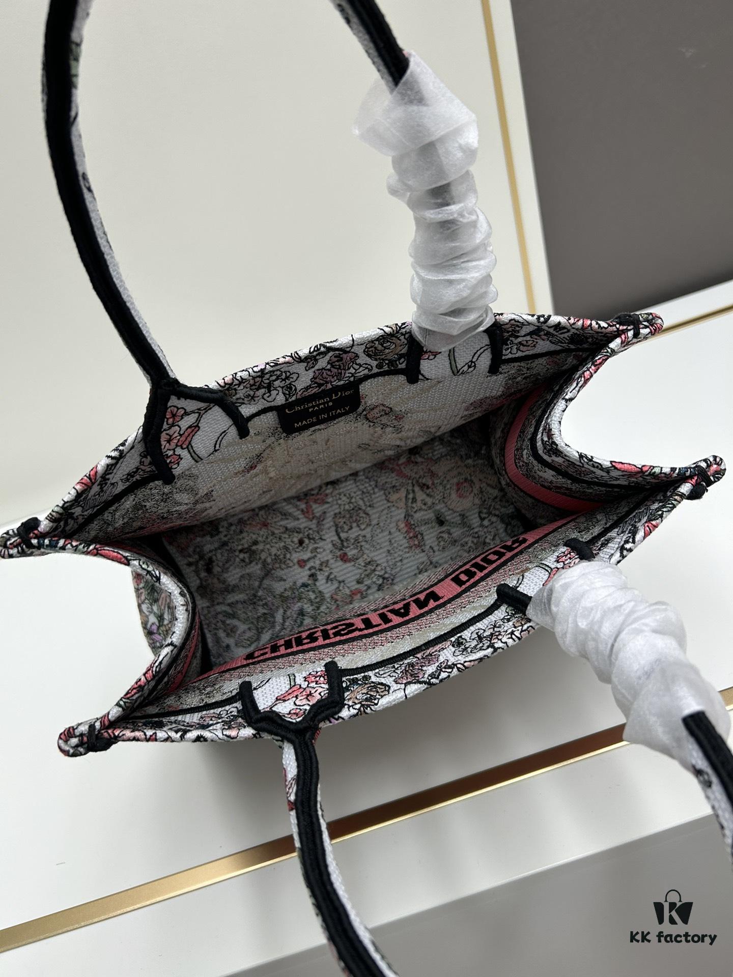 Book Tote Bag with Embroidered Small Size 26.5cm