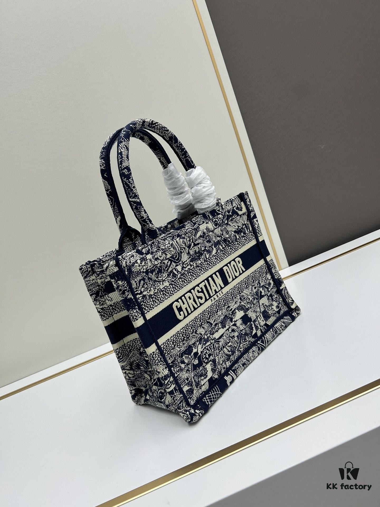 Book Tote Bag with Embroidered Small Size 26.5cm