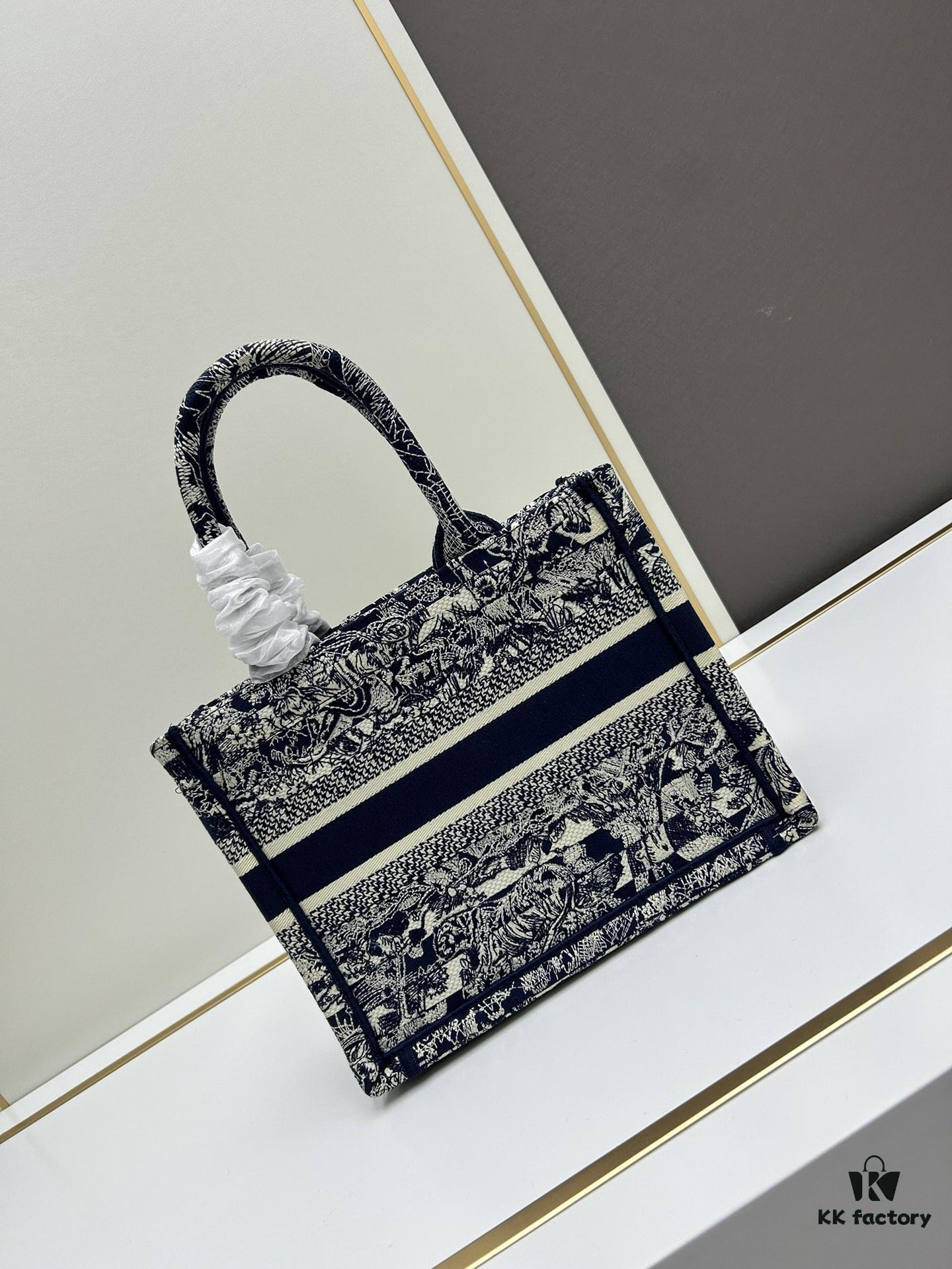 Book Tote Bag with Embroidered Small Size 26.5cm