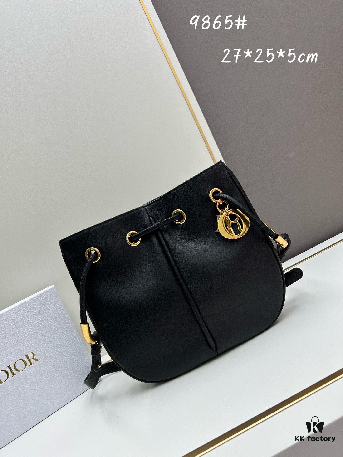 Full Leather Blue Cloth Dior Nolita Handbag from the 2024 Fall-Winter Ready-to-Wear Collection