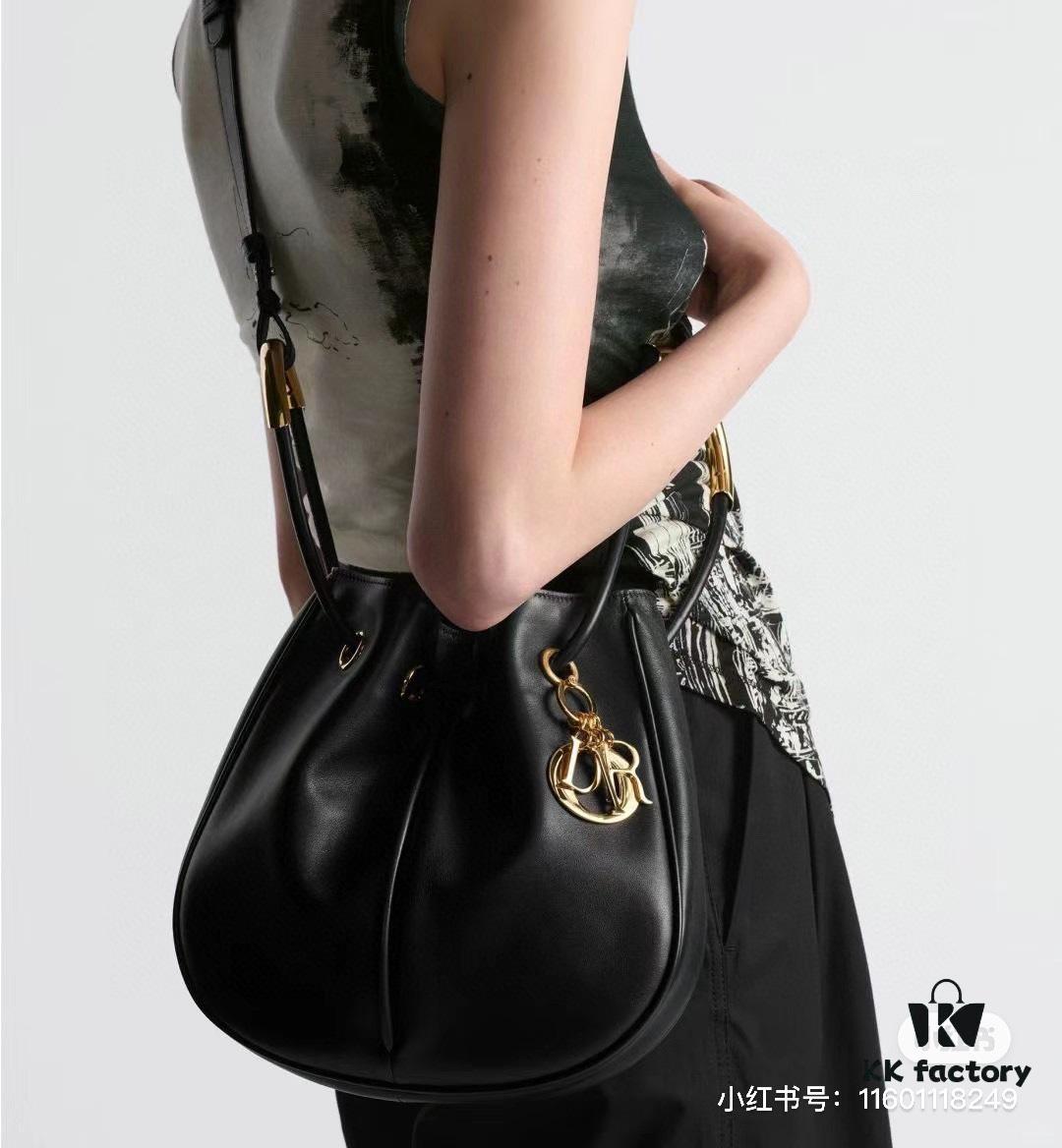 Full Leather Blue Cloth Dior Nolita Handbag from the 2024 Fall Collection