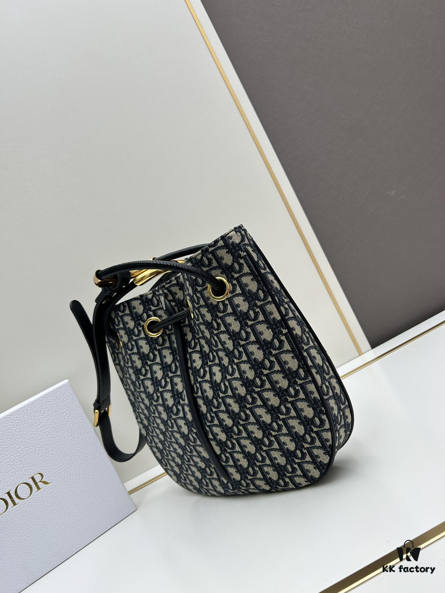 Full Leather Blue Cloth Dior Nolita Handbag from the 2024 Autumn Ready-to-Wear Collection