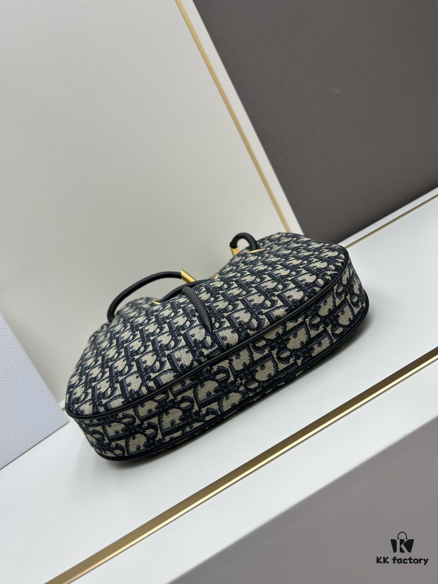 Full Leather Blue Cloth Dior Nolita Handbag from the 2024 Autumn Ready-to-Wear Collection