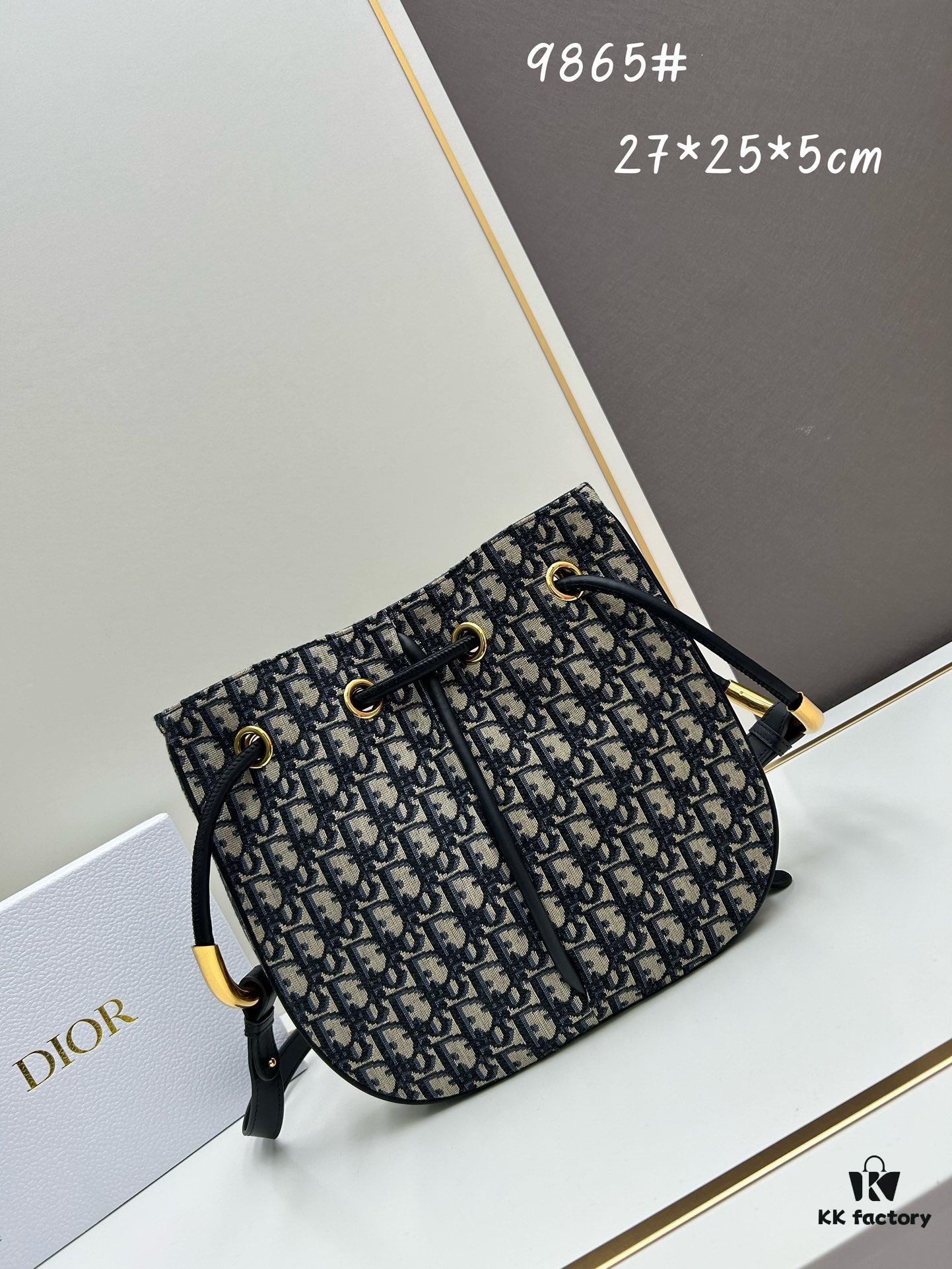 Full Leather Blue Cloth Dior Nolita Handbag from the 2024 Fall Collection