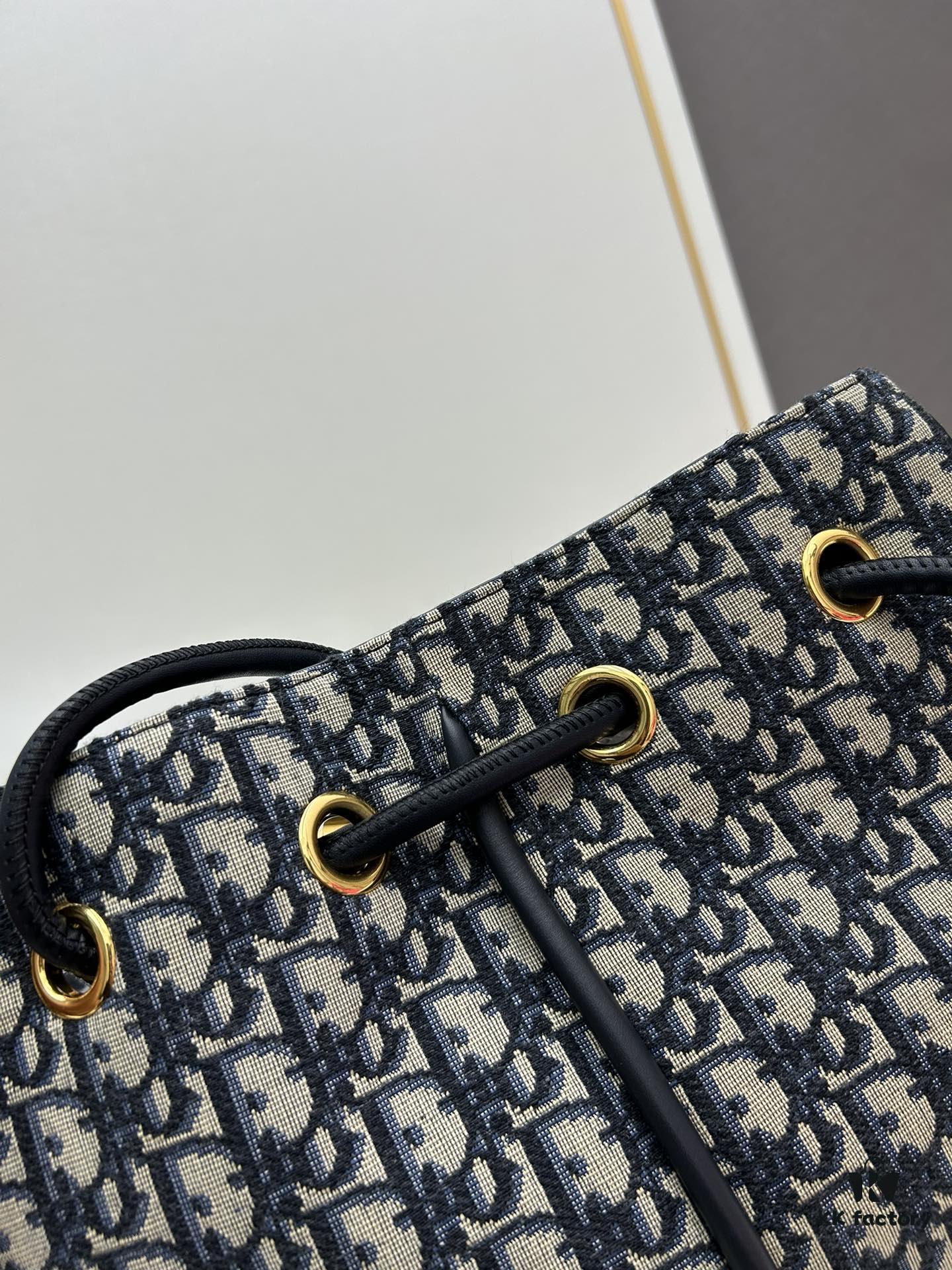 Full Leather Blue Cloth Dior Nolita Handbag from the 2024 Autumn Ready-to-Wear Collection