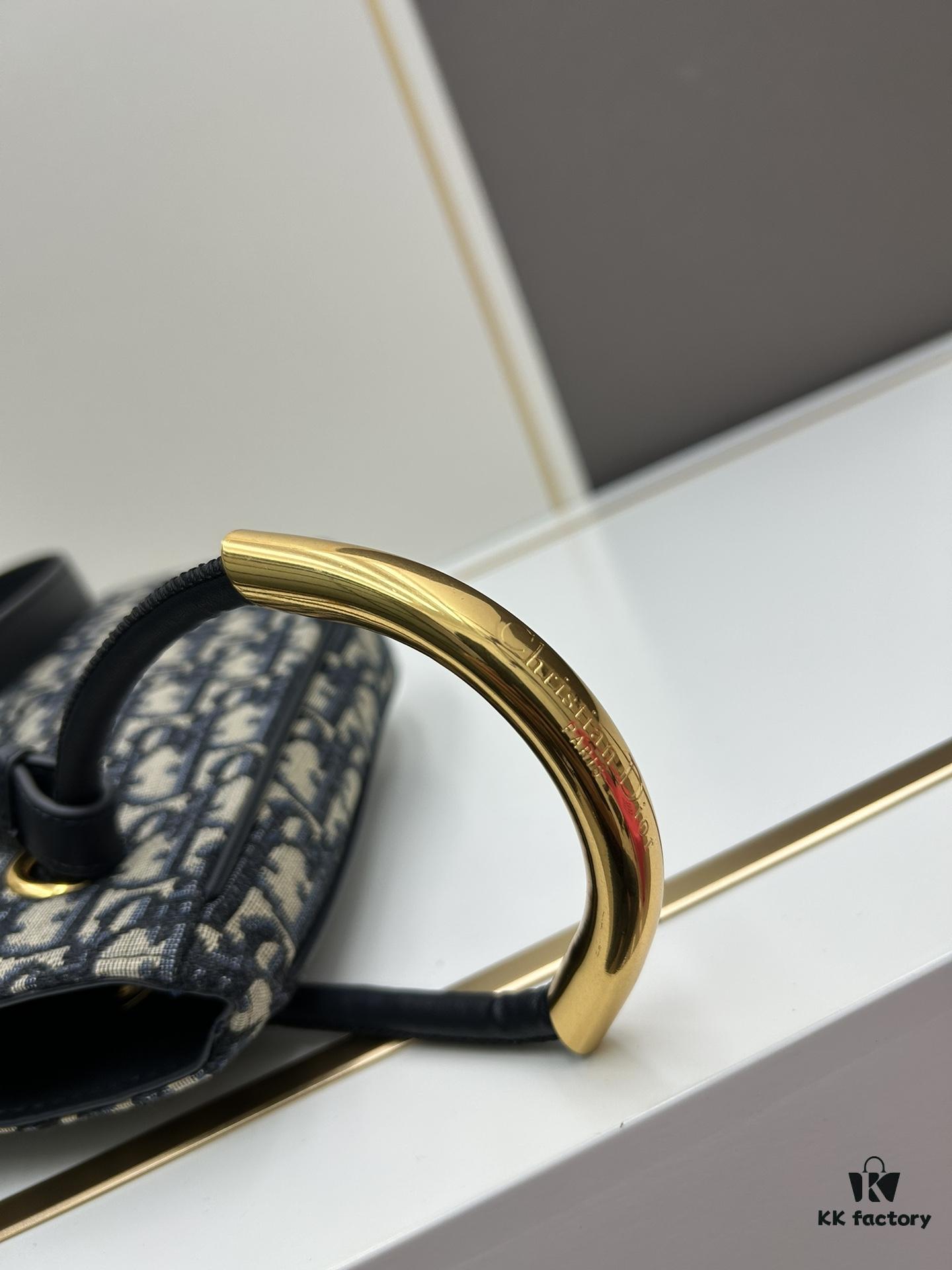 Full Leather Blue Cloth Dior Nolita Handbag from the 2024 Autumn Ready-to-Wear Collection