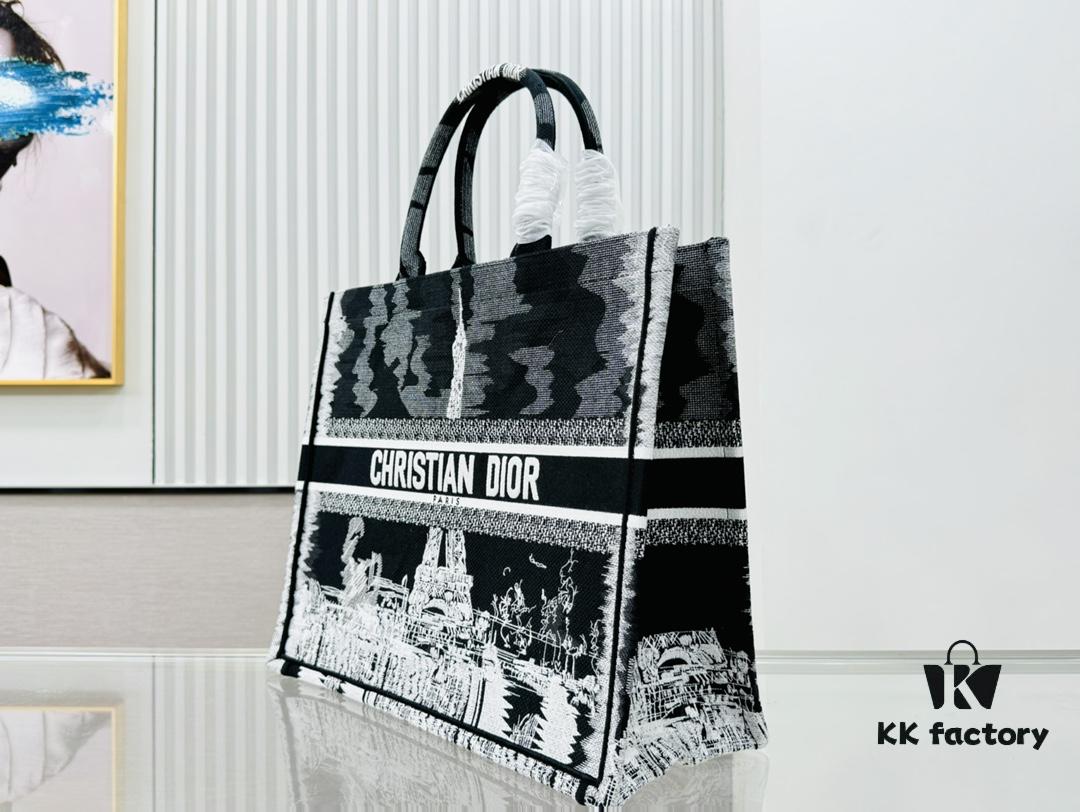 Oversized Original Order Thick Yarn Fabric Dior Book Tote