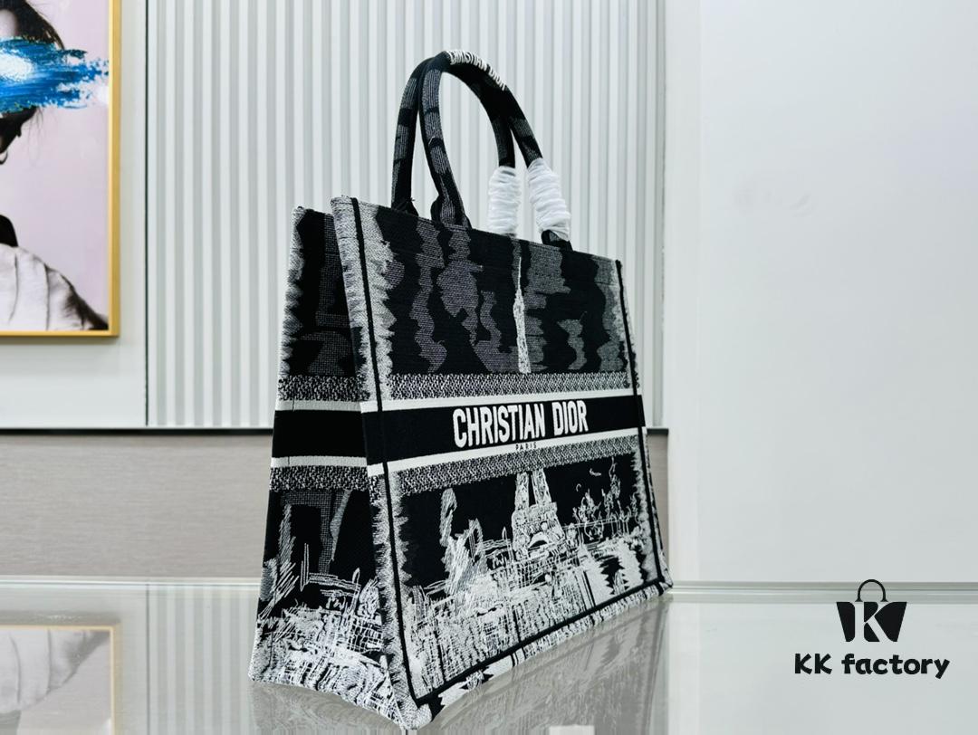 Oversized Original Order Thick Yarn Fabric Dior Book Tote