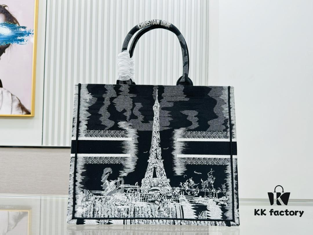 Oversized Original Order Thick Yarn Fabric Dior Book Tote