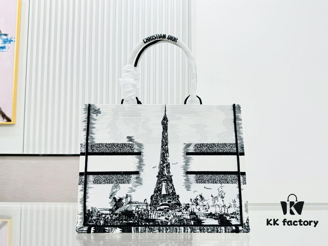 Original Surplus Stock Medium Di0r Book Tote in Thick, Heavy-Gauge Fabric